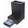 OISE ART STORE Trade Shop - Connettore Dati Adattatore USB Maschio- USB Femmina Ad Angolo 90° Prolunga C-057 -