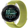 GIOPUEY Cinturini Compatibile con Garmin Forerunner 265S, Nylon Traspirante Sport Loop Cinturino in Morbido Nylon Intrecciato Strap Band - Green