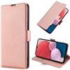 RonRun Cover Honor X5 Plus, Pelle Premium Portafoglio Slot per Schede Chiusura Magnetica Custodia, Cover a Libro Portafoglio per Honor X5 Plus - Oro rosa