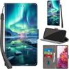 Haninsuze Cover per Samsung Galaxy S20 FE, artico | Pelle PU Portafoglio, Porta Carte, Magnetica, Libro, Antiurto Custodia