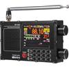 Jayruit Radio portatile digitale, Radio a onde corte portatile, Radio portatile a onde corte, DP-666 TEF6686 digitale FM AM LW per ricevitore radio MW SW con display RDS, touch screen da 2,8 pollici (nero)