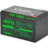 ANFEL Batteria Lead Acid AGM 12V 12Ah al Piombo Ricaricabile Pila Batteria Ermetica Batterie di Ricambio per Bici Scooter Trattorino Tosaerba Carrelli Golf Cars Carrozzina Tagliaerba
