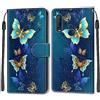 SNCLET per alcatel 1S 2020 Cover in Pelle,per alcatel 3L 2020 Case Magnetica Antigraffio Protettiva Case Premium PU Pelle Porta Carte Wallet Cover per alcatel 1S 2020/3L 2020,Butterfly Shadow
