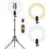 Kmasic 12 Ring Light con 63'' Treppiede, Luce per Selfie Video con Batteria da 2800mAh, 3000-6500K Luce ad Anello LED da 10 modalità di Illuminazione luce per Trucco, Fotografia, Youtube, TikTok