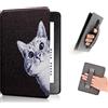 COCFOOKIW Custodia per 6 Pollici Kindle Paperwhite 5a/6a/7a Generazione, Cover Protettiva Alla Moda con Cinturino da Polso e Automatica Veglia/Dormire (Modello EY21 / DP75SDI)