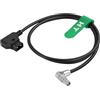 HangTon Cavo di alimentazione Ptap D-tap ad angolo retto 2 pin femmina per fotocamera RED KOMODO 6K (80 cm, angolo retto)