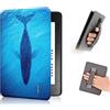COCFOOKIW Custodia per 6 Pollici Kindle Paperwhite 5a/6a/7a Generazione, Cover Protettiva Alla Moda con Cinturino da Polso e Automatica Veglia/Dormire (Modello EY21 / DP75SDI)