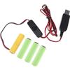Nucelit Convertitore di alimentazione USB Batteria AA Sostituire 4 Pz 1.5V Batterie per Telecomando LED Luce Giocattolo Elettronico Usb