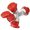 FERRI GROUP Adattatore Tripla da Spina CEE a 3 Prese Trifase 3P+T 16A 400V - IP67 Industriale Made in Italy (Tripla Trifase IP67)