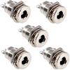 Oiyagai 5 Pezzi DC-099 Femmina 5,5 x 2,1 mm Montaggio a Pannello 30 V 10 A DC Presa Jack di Alimentazione, Adattatore Connettore per Montaggio a Pannello Femmina Filettato