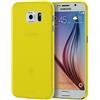 doupi UltraSlim Custodia per Samsung Galaxy S6, Satinato fine Piuma Facile Mat Semi Trasparente Cover, Giallo