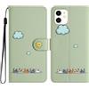 Tivenfezk Nadoli Carino Gatto Nuvola Cover per iPhone 12,Cover in Pelle PU Portafoglio Custodia a Libro Cellulare Magnetica Flip Cartoon Scomparto Schede