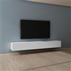 Mai & Mai Mobile TV per Televisore 240x40,2x30cm, Armadietto per TV con 2 Ante Armadietto Basso Soft-Close per Soggiorno, Sala da Pranzo, Camera da Letto Fernsehschrank02, Bianco Opaco