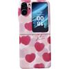 BLOTECH Design per Oppo Find N2 Flip Case Hard PC Slim Shockproof Full Body Protective per Oppo Find N2 Flip Sparkle Aesthetic Case Girls Women Boy Men Covers per Oppo Find N2 Flip, Pink Love