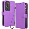 RonRun RonRon Cover oppo Reno 12 Pro 5G Libro, Flip Custodia Portafoglioin Pelle, Antiurto case per oppo Reno 12 Pro 5G, viola