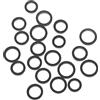 CASNO 20 pezzi misti in gomma per ruota inattiva per cassette registratore stereo lettore 9-13 mm foro ruota folle puleggia in gomma spessa 3,5 mm per cassetta Deck Tape