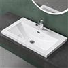 Mai & Mai Lavabo Incasso 76,5x48x13cm, Lavabo Sottopiano Lavandino Bagno da Marmo fuso Colossum01-765,Bianco
