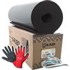 Scorprotect Pannello isolante originale K Flex ST autoadesivo + guanti + cordino Scorprotect (nero, spessore isolante 19 mm, 1000 x 6000 mm)