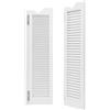 UHDUIG Porta a doppia battente da 107 x 61 cm, in legno di pino bianco, con cerniere, divisorio per corridoio, cucina, bar