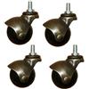 LLPEIJIE026 4 pezzi Ruote con Sfera In Bronzo, Rotella Orientabili Da 2 Pollici /48mm, Montaggio su Barra Filettata M8/M10, Ruote con Antico Vintage Mobili Sostituzion per Sedie Da Ufficio, Rotella Per Divano