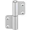 Gedotec - Cerniera per porta a vite, in alluminio, per sanitari, cabine per WC e divisori, in alluminio anodizzato, spessore 3 mm, 1 pezzo