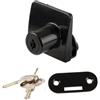 Gedotec Serratura per porta in vetro nero opaco per porte doppie, raccordi per porte in vetro spessore 4 - 6 mm SQUARE I lucchetto per porta scorrevole di alta qualità