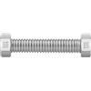 SUBLXPoten Tubo Corrugato In Acciaio Inossidabile Tubo flessibile antideflagrante ad alta pressione con soffietto in acciaio inossidabile 304 da 1 pollice DN25 metallico speciale for acqua calda e fredda(40cm)