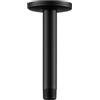 Lioaeust Staffa di prolunga per doccia, 10-30 cm, montaggio a soffitto, staffa per soffione doccia, con flangia, per doccia, nero (20 cm)
