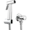 Tecmolog Kit Idroscopino WC Doccetta Portatile in Acciaio Inossidabile Spruzzatore Bidet per WC, Acqua Fredda, Cromo, WS024DF3