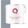 Q-COVER VERNICE COPRENTE PER LEGNO 5L SATINATA Grigio argento RAL 7001 SMALTO RAL PER LEGNO PROTETTIVO INTERNI/ESTERNI ca. 80-150 ml/m²