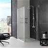 Kiamami Valentina - Porte Box Doccia Angolare Apertura A Battente 80X80 Cm | Cristal