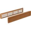 Gedotec Griglia di ventilazione | 457 x 92 mm | 1 pezzo | Griglia della porta in plastica ABS faggio | Ventilazione della porta per porte di spessore 35-40 mm | Griglia di ventilazione angolare