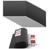 HASKYY Piastre in alluminio butilico da 2 mm, 3,33 m², 500 x 370 mm, 18 pezzi, colore nero, per isolamento auto, isolamento acustico e isolamento acustico