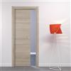 PORTE ITALIANE porta interna porta scorrevole porta a scomparsa porte interne moderne HIGH DENSITY telai legno resistenti all'acqua WATERPROOF varie misure 60x210 serratura ottone Rovere Orizzontale