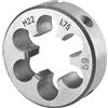 LuMOUzhou Forme circolari metriche Filiera rotonda destra metrica in argento M22 x 1,75
