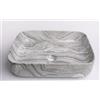 GT-LUX Lavabo lavandino lavello da appoggio in ceramica effetto marmo rettangolare 50X39X13 cm MOD.6127 vari colori a scelta (GRIGIO)