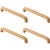 SANCHAKOU Legno Pomelli Per Mobili 4 Pezzi Colore Legno Originale Maniglia In Legno Di Faggio Cassetto Armadio Guardaroba Borsa Scatola Di Immagazzinaggio Maniglia In Legno A 160Mm