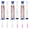 ALLECIN 3 Pezzi 10mL Flussanti per Saldatura Senza Piombo Solder Flux Paste No Clean 10CC Flusso per Pasta Saldante Flussante alla Colofonia AEC-558 con Asta di Spinta e Ago per PCB SMD BGA