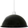 LEDSone Paralume in metallo nero lucido per soggiorno soffitto paralume 40 cm facile da montare solo per plafoniere industriali, camera da letto, cucina