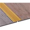 Gedotec Adesivo SUPER-FLACH per profili in alluminio | 2000 x 30 mm | Profilo per pavimento in Alluminio anodizzato ottone | striscia di copertura non perforata | davanzale da incollare - 1 pezzo