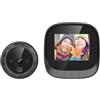 Tidevib Visualizzatore Elettronico Intelligente per Porta con Schermo LCD da 2,4 Pollici, Fotocamera per Spioncino con Visione Grandangolare e Memoria Integrata