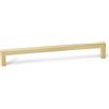 Gedotec Maniglia a barra lunga | DER U | Maniglia per mobili, ottone spazzolato Lunghezza: 328 mm - Distanza di foratura: 320 mm | 1 pezzo | Maniglia a barra per cucina con accessori