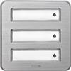 M-e modern-electronics KTA-3 A/S - Piastra per campanello con targhetta per nome, colore: Argento 12 V/1 A