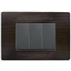 SIMON URMET PLACCA 3 POSTI COLORE WENGE' FLEXA NEA 11803.WE