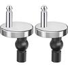 Aissy Cerniere di fissaggio per sedile WC, fori ciechi, viti in gomma espansibili con base da 50 mm, 2 pezzi