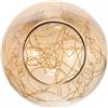 HAMPPLIES Paralume di Vetro Sferico Singolo Foro Forma a Filo Curvo e Grande Apertura per Lampade Decorative e Lampadari Moderni