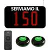 CYSSJF Eliminacode Display 3 Cifre (Chiamata in Italiano) | Gestione Code: 000-999/000-099/A00-E99 | Completo di: Display+Telecomando+2 Pulsanti | Per Gastronomie, Banco, Sportello, Ambulatoro