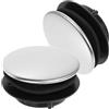 BUGUUYO 2 Pezzi Copriforo per Lavello da Cucina 2,8-4 Cm in Acciaio Inossidabile e Pp Meccanismo di Avvitamento per Bagno e Cucina, Copertura Sicura