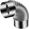 POTUBI Tubo flessibile for canna fumaria a gomito in acciaio inox, tubo flessibile for stufa resistente al calore, 90 gradi, diametro 12 cm/14 cm/16 cm (18 cm)(16cm)