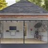 BDCPMT Schermo magnetico for porta da garage, schermo in fibra di vetro rinforzata, tenda for la privacy in rete traspirante e resistente for patio, palestra, veranda.(Black,9x7ft/284x218cm)